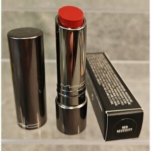 Mac Lipstick Huggable Lip Color RED NECESSITY 3.2 grams with Box‎ NEW
